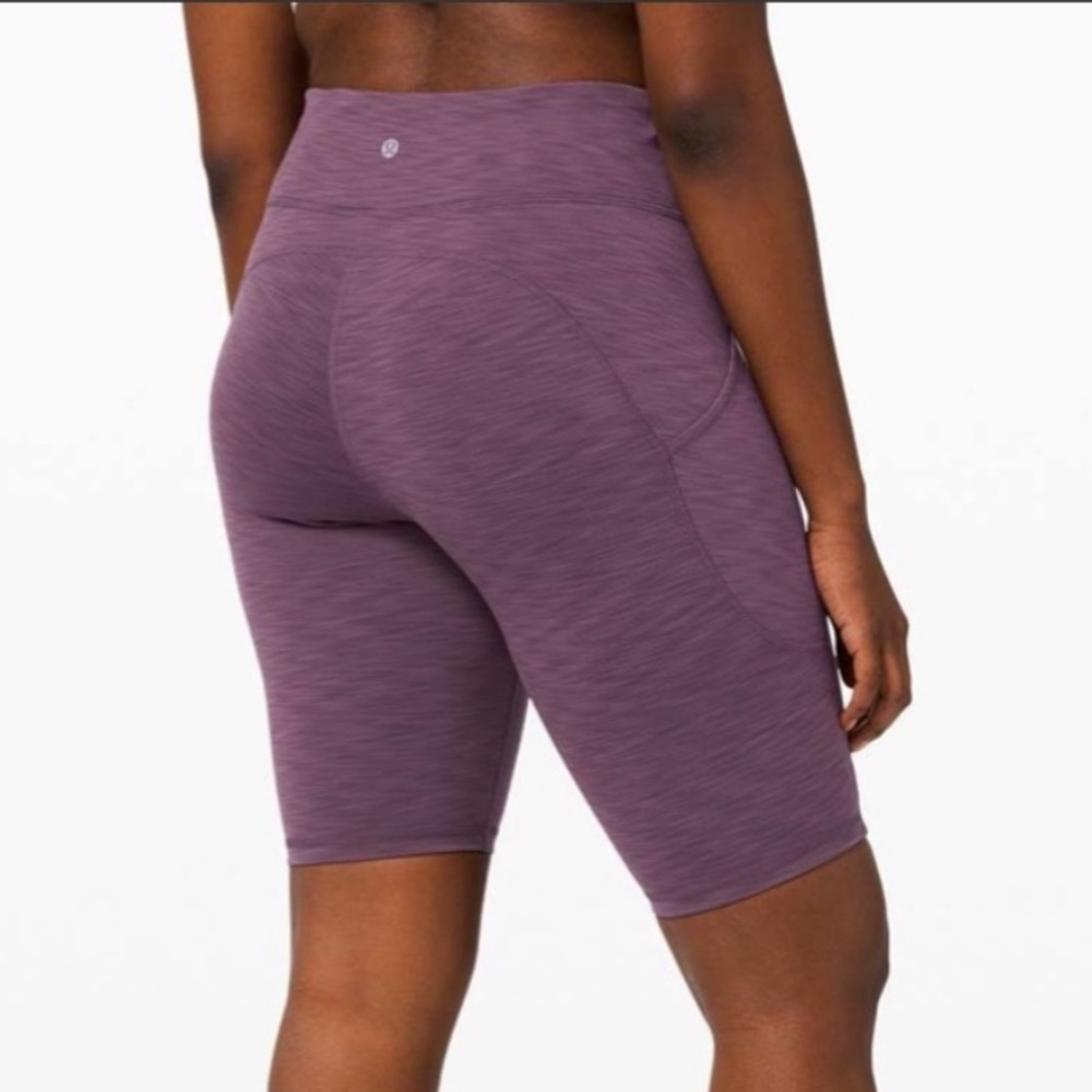 Lululemon Invigorate High-Rise Short 10" Heathered Black Currant size 2